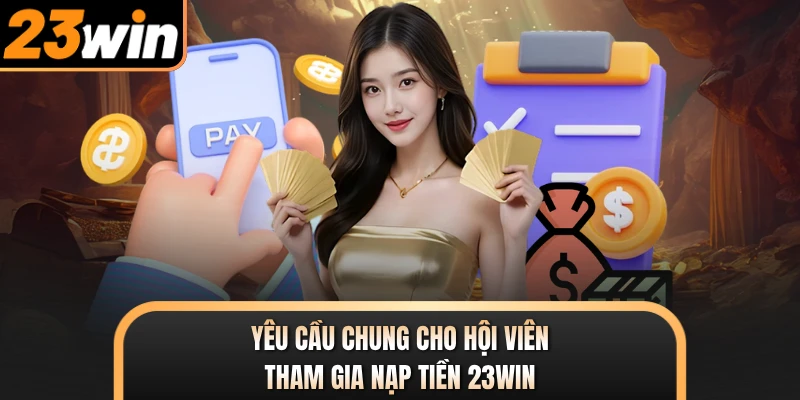 Yêu cầu chung cho hội viên tham gia nạp tiền 23WIN